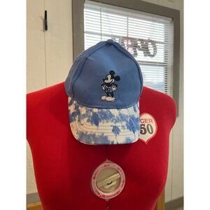 Disney Mickey Mouse Blue Tie Dye Kids Baseball Cap OSFM Cotton